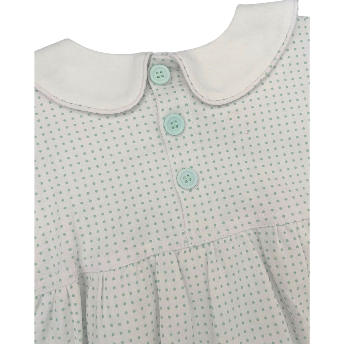 Long Sleeve Green Dot Dress
