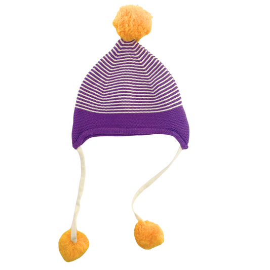 Purple Stripe Gold Mardi Gras Hat