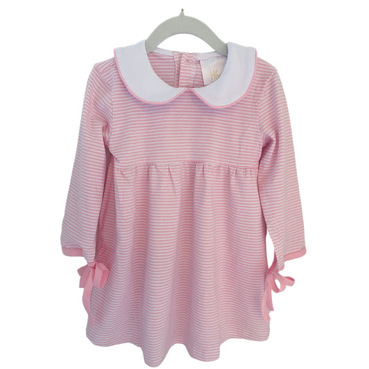 Long Sleeve Pink Stripe Dress