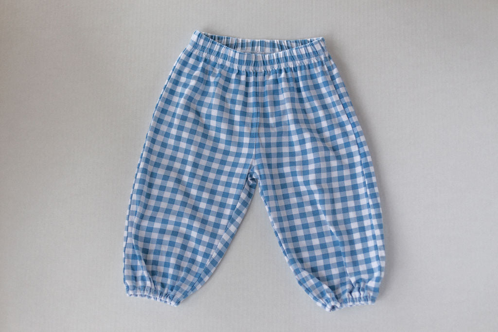 Gingham Blue Bubble Pant