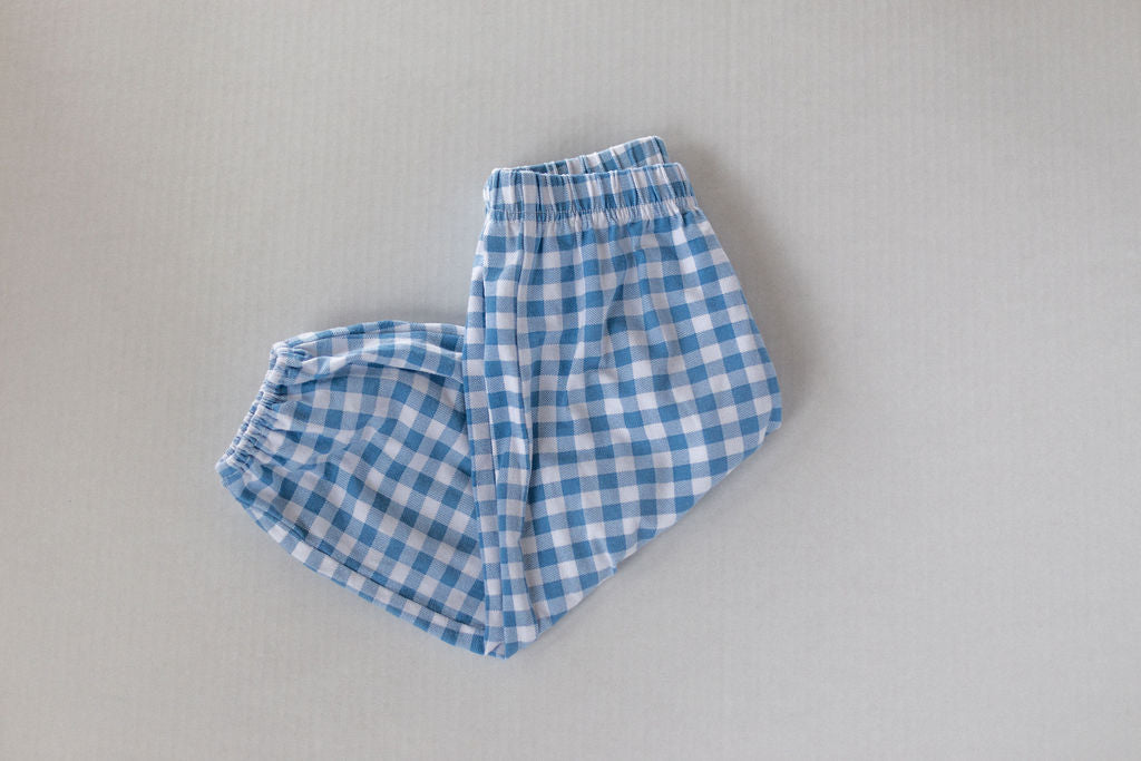 Gingham Blue Bubble Pant